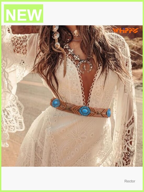 Boho Hand-Woven Wax Rope Waist Belt with Tassels 2\